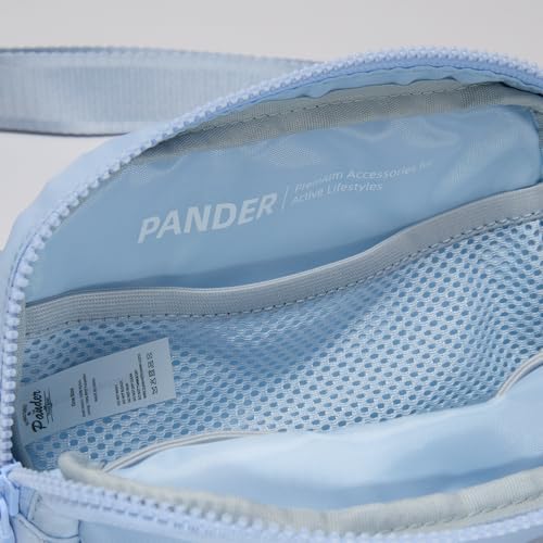 Pander Two Way Zipper Fanny Pack Nylon Everywhere Belt Bag for Women, Water Repellent Waist Packs, Crossbody Bags with Adjustable Strap (Windmill Blue).