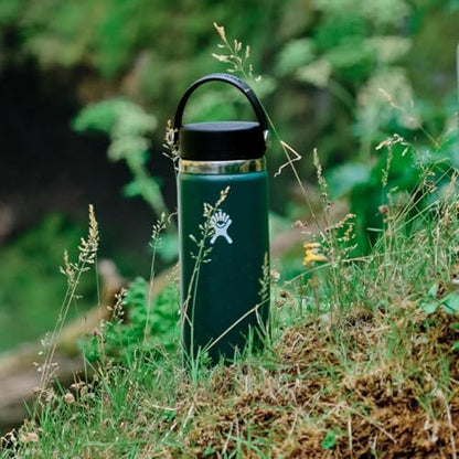 Hydro Flask Water Bottle - Insulated Stainless Steel - Wide Mouth Flex Lid, Non Spill, Leakproof and Refillable in 20 Oz