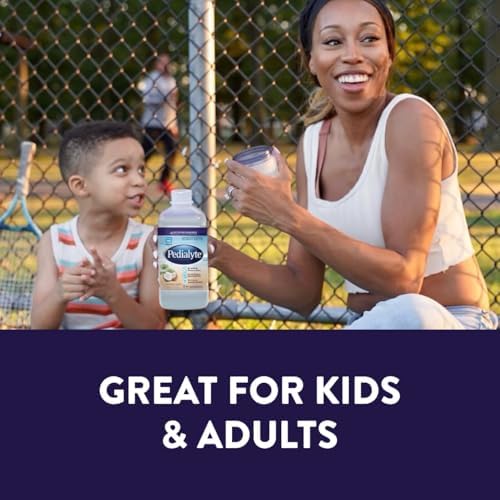 Pedialyte Electrolyte Drink, Hydration Drinks for Kids & Adults, Coconut Burst, 1 Liter, Pack of 4