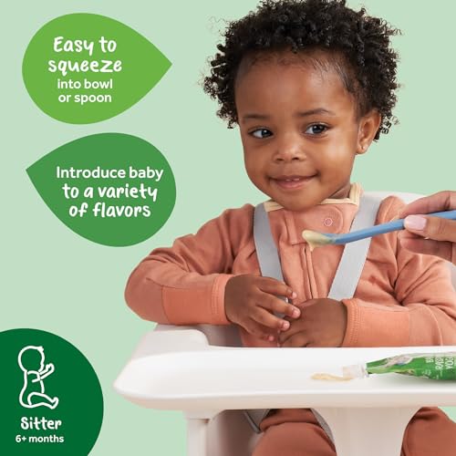 Gerber Organic For Baby 2nd Foods Pouches Immune Builder Variety Pack (3) Carrot Apple Mango (3) Mango Peach Carrot Sweet Potato Oatmeal (3) Pear Mango Avocado 1.96lb (18 Pack)