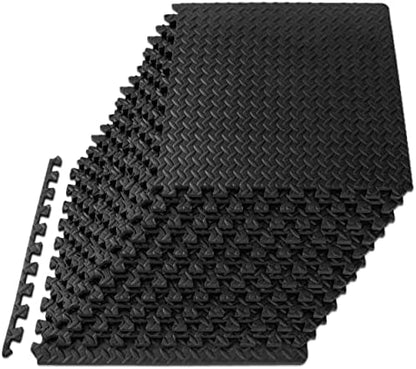 ProsourceFit Puzzle Exercise Mat ½ in, EVA Interlocking Foam Floor Tiles for Home Gym, Mat for Home Workout Equipment, Floor Padding for Kids