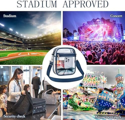 USPECLARE Clear Purse Stadium Approved CrossBody Bag for Men and Women