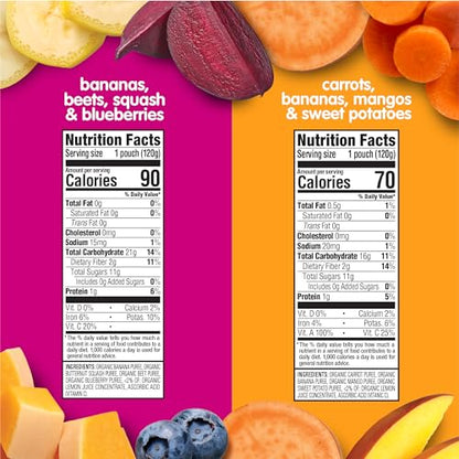 Happy Tot Organics Stage 4 Baby Food Pouches, Gluten Free, Vegan Snack, Love My Veggies, Fruit & Veggie Puree, Variety Pack, 4.22 Ounce (Pack of 16), Amazon Exclusive