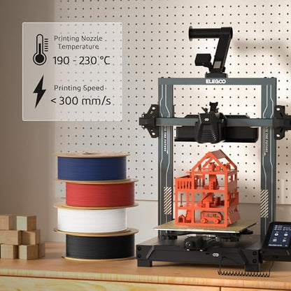 ELEGOO Matte PLA Filament Ice Blue 1KG, 1.75mm 3D Printer Filament Dimensional Accuracy +/- 0.02mm, 1kg Carboard Spool (2.2lbs) for Most FDM 3D Printers