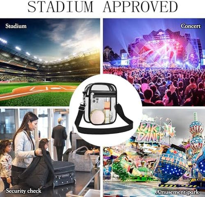 USPECLARE Clear Purse Stadium Approved CrossBody Bag for Men and Women
