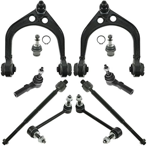 TRQ Front Steering & Suspension Kit Ball Joint Control Arm with Ball Joint Sway Bar Stabilizer Link Tie Rod Compatible with Chrysler Dodge