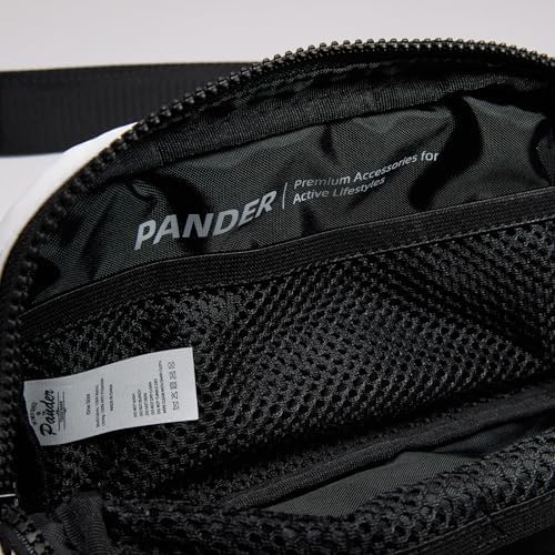 Pander Two Way Zipper Fanny Pack Nylon Everywhere Belt Bag for Women, Water Repellent Waist Packs, Crossbody Bags with Adjustable Strap (White).