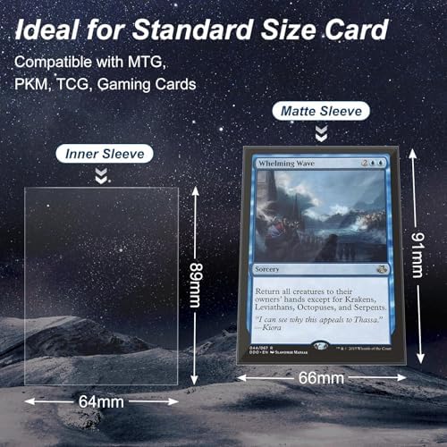 5000 Pack Card Sleeves, Perfect Fit Inner Sleeves Ideal for Double-Sleeving, Trading Card Sleeve Compatible with MTG, TCG, Gaming Cards
