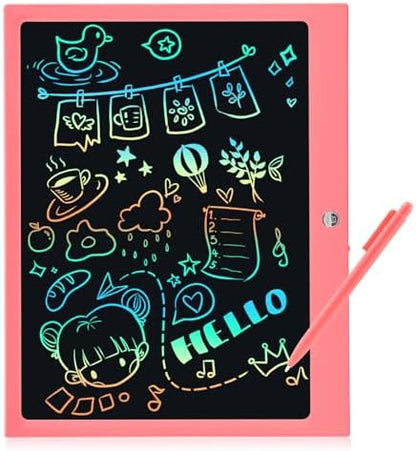EooCoo Toys for Ages 4-8, 15 Inch LCD Writing Tablet, Drawing Pad Doodle Board, No Mess Coloring Books for Kids, Toddler Travel Essentials Girls Gift, Educational Toy for 4 5 6 7 8 Years Old Kid