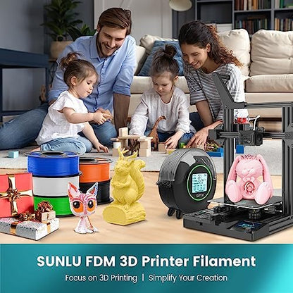 SUNLU PLA 3D Printer Filament PLA Filament 1.75mm, Neatly Wound 3D Printing Filament 1.75mm, Dimensional Accuracy +/- 0.02 mm, Fit Most FDM 3D Printers, 1kg Spool (2.2lbs), Magenta Red