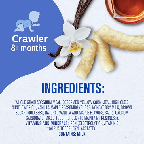 Gerber Snacks for Baby Lil Crunchies, Vanilla Maple, 1.48 Ounce (Pack of 6)