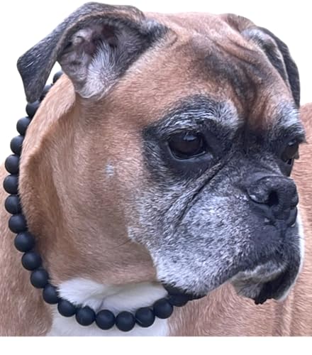 Dog Necklace (Medium (18"), Solid, Black)