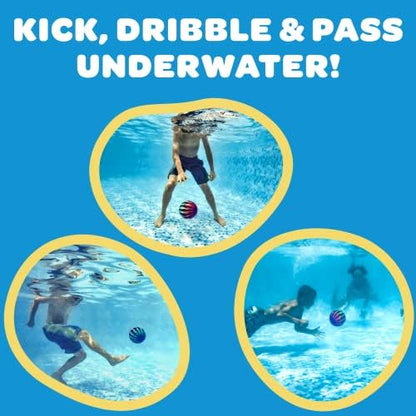 Watermelon Ball JR - Pool Toy for Underwater Games - Durable Ball for Pool Football, Basketball & Rugby - Perfect for Water Parties - Fun for Adults & Kids Alike - Fillable Pool Ball - Ages 6+