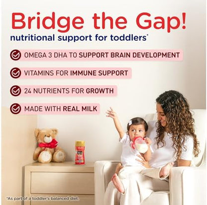 Enfagrow NeuroPro Toddler Nutritional Drink, Made with Real Milk, Brain-Building Omega-3 DHA, Nutrients for Growth & Immune Support, Non-GMO, Ready to Use, 8 fl Oz (24 Bottles)