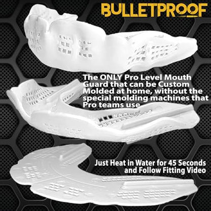 Bulletproof: World’s Thinnest Most Breathable Mouthguard is 3X Stronger! Football MMA Hockey Rugby Basketball BJJ Lacrosse Boxing Sports Mouth Guard Grinding Teeth. Men Women Adult Youth Kids Braces