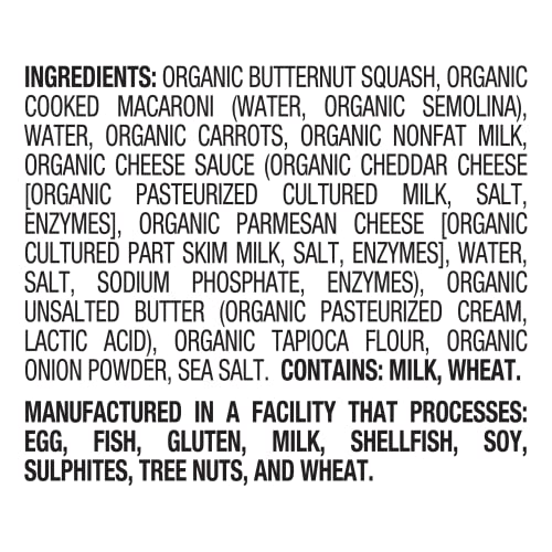 Sprout Organic Baby Food, Toddler Meals, Macaroni Pasta with Butternut Squash Cheese Sauce, 5 Oz Bowl (8 Count)