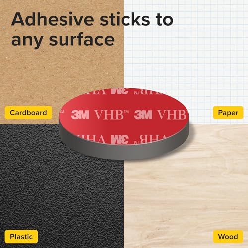 Adhesive Strong Magnets Heavy Duty (100 pcs 1x0.15) - Round Magnet - Strong Sticky Magnets with Adhesive Backing - Ceramic Magnet, Ferrite Ideal for for Industrial Use