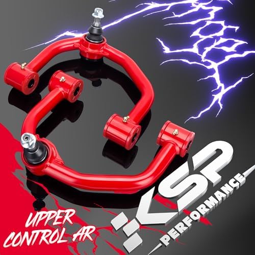 KSP 2-4" Upper Control Arm for F150 2004-2020, Aftermarket Control Arm Replacement Factory/Stock Arm, Iron Steel Welding Swing Control Arms With Adjustable Ball Joint for 2-4inch Front Lift Kits (Red)