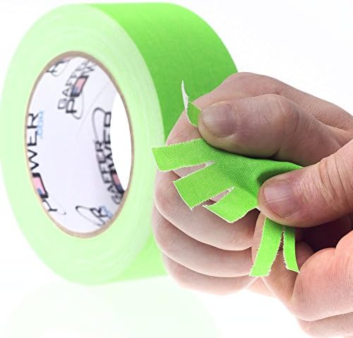 Real Professional Grade Gaffer Tape| USA Made | No Residue | Non-Reflective | Multipurpose |Weather Resistant | Heavy-Duty | Green Fluorescent, 2 in X 30 Yds