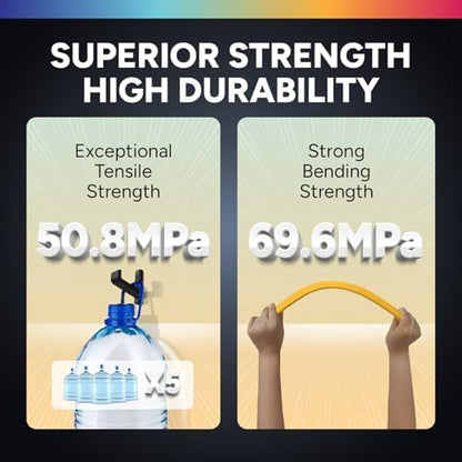 OVERTURE PETG 3D Printer Filament 1.75mm, Neatly Wound Durable PETG 1kg Spool (2.2lbs), Strong Toughness Filament, Dimensional Accuracy +/- 0.02mm, Fit Most FDM Printers (Yellow)