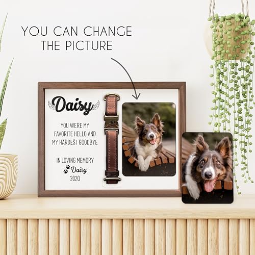 et Collar Memorial Frame with Photo, Dog Collar Memorial Frame, Pet Collar Holder, Dog Memorial Gifts for Loss Of Dog, Pet Bereavement Gifts, Pet Memorial, Dog Lover Gift