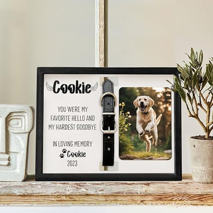 et Collar Memorial Frame with Photo, Dog Collar Memorial Frame, Pet Collar Holder, Dog Memorial Gifts for Loss Of Dog, Pet Bereavement Gifts, Pet Memorial, Dog Lover Gift
