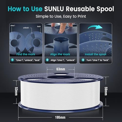 SUNLU PLA Plus Filament 1.75mm Grey 1KG, Neatly Wound 3D Printer Filament 1.75mm, PLA+ 1000g, Dimensional Accuracy +/- 0.02 mm, Fit Most FDM 3D Printers, 1kg Spool (2.2lbs), Grey