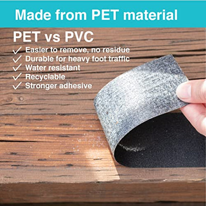 Anti Slip Traction Tape, 8 Inch x 30 Foot - Best Grip, Friction, Abrasive Adhesive for Stairs, Tread Step, Indoor, Outdoor (8" X 30')