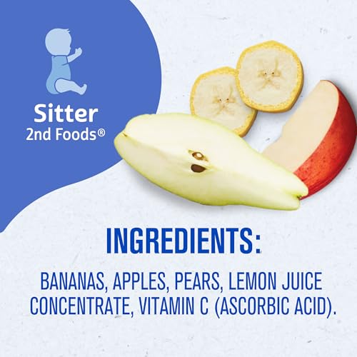 Gerber 2nd Foods Bananas with Apples & Pears, 4 Ounce Tubs, 2 Count (Pack of 8)
