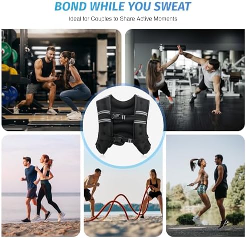 ZELUS Weighted Vest, 6lb/8lb/12lb/16lb/20lb/25lb/30lb Weight Vest with Reflective Stripe for Workout, Strength Training, Running, Fitness, Muscle Building, Weight Loss, Weightlifting
