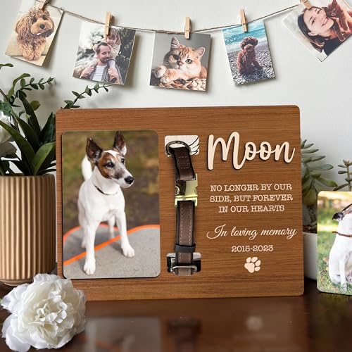 Pet Collar Memorial Frame with Photo, Dog Collar Memorial Frame, Dog Memorial Gifts for Loss Of Dog, Pet Bereavement Gifts, Pet Memorial, Dog Lover Gift