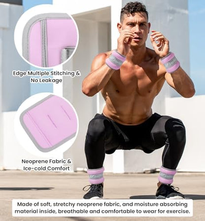 Ankle Weights A Pair of 1/2/3/4/6/8/10/12/20 LBS Wrist Leg Arm Weights for Women Men kids child with Adjustable Straps, Strength weighted for Physical Therapy Running Walking Fitness Gym Workout