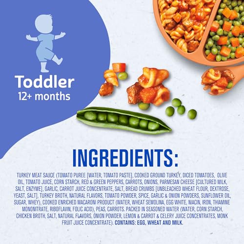 Gerber Mealtime for Toddler Spiral Pasta in Turkey Meat Sauce with Side of Green & Yellow Beans, 6.67 Ounce (Pack of 8)