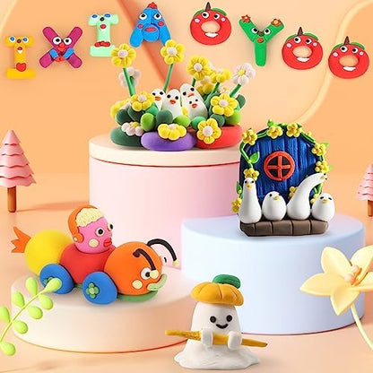 Air Dry Clay for Kids, 158 Colors DIY Modelling Clay Kit，Arts & Crafts Set for Schoo, Safe & Non-Toxic Birthday for Boys Girls Ages 3-12