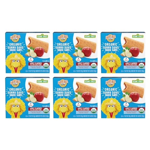 Earth's Best Organic Sunny Days Snack Bars for Toddlers 2 Years Old and Up, Apple Flavored with Other Natural Flavors, 7 ct (Pack of 6)
