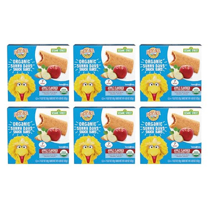 Earth's Best Organic Sunny Days Snack Bars for Toddlers 2 Years Old and Up, Apple Flavored with Other Natural Flavors, 7 ct (Pack of 6)