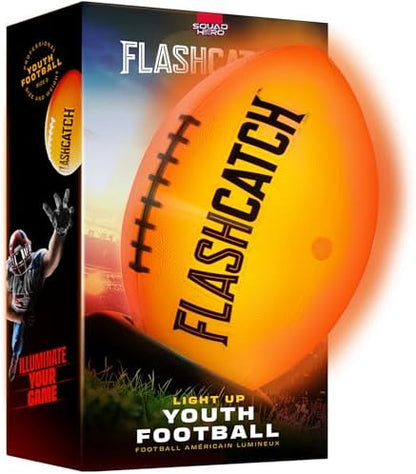 Light Up Football - Glow in the Dark Ball - NO 6 - Boys Gifts - Outdoor Sports, Birthday Gifts for Boys 8-15+ Year Old - Kids Teenage Youth Gift Ideas - Boy Toys Stuff Ages 8 9 10 11 12 13 14 15