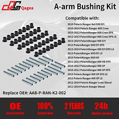 Heavy Duty A-Arm/UHMW Control Arm Bushing Kit Replacement for 2010-2014 Polaris Ranger Full Size XP 800 Replaces AAB-P-RAN-K2-002