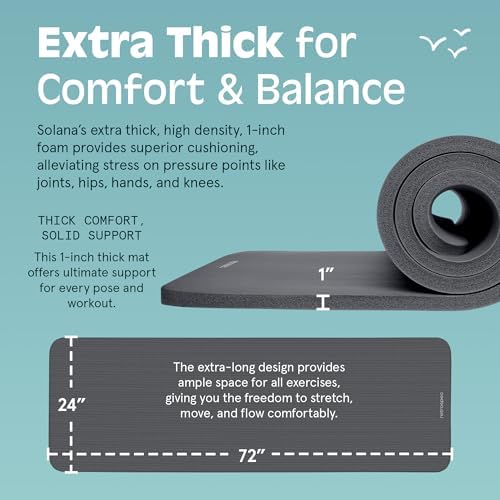 Retrospec Solana 1 inch Yoga Mat