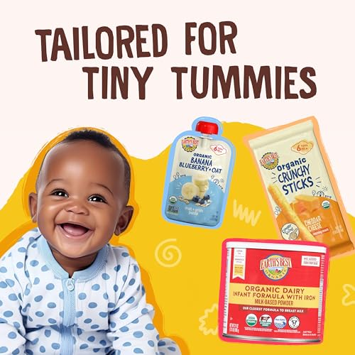 Earth's Best Organic Baby Food, Organic Whole Grain Oatmeal Baby Cereal, Non-GMO, Easily Digestible and Iron Fortified Baby Food, 8 oz Box (Pack of 12)
