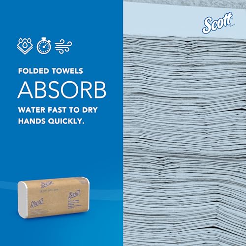 Scott Professional Universal Multifold Paper Towels, Bulk (01804), Absorbency Pockets, White, 9.2'x9.4' Towel, Compressed (250 Sheets/Pack, 16 Packs/Case, 4,000 Sheet Total)