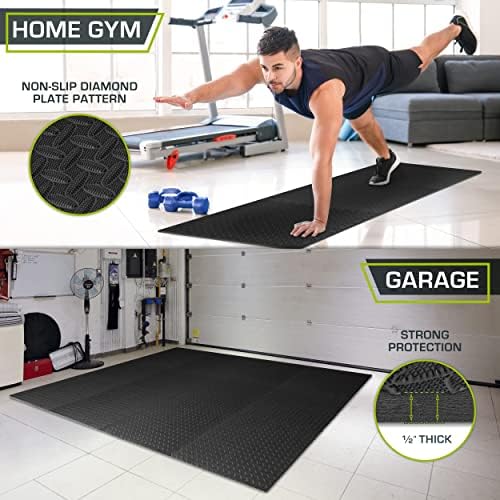 ProsourceFit Puzzle Exercise Mat ½ in, EVA Interlocking Foam Floor Tiles for Home Gym, Mat for Home Workout Equipment, Floor Padding for Kids