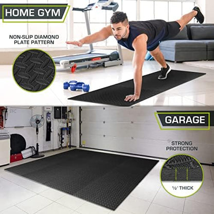 ProsourceFit Puzzle Exercise Mat ½ in, EVA Interlocking Foam Floor Tiles for Home Gym, Mat for Home Workout Equipment, Floor Padding for Kids