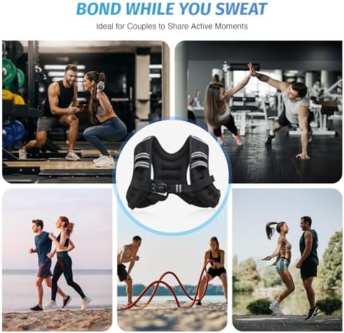 ZELUS Weighted Vest, 6lb/8lb/12lb/16lb/20lb/25lb/30lb Weight Vest with Reflective Stripe for Workout, Strength Training, Running, Fitness, Muscle Building, Weight Loss, Weightlifting