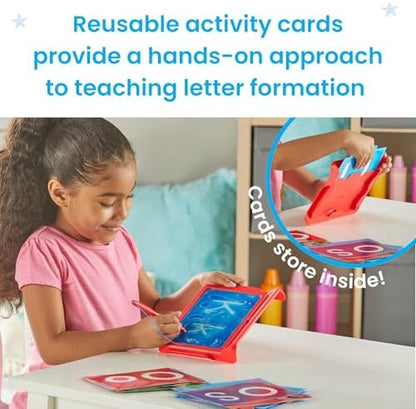 hand2mind Letter Tracing Sensory Pad, Reusable Handwriting Practice for Kids 3-5, Learn to Write, Letter Tracing Board, Toddler Writing Practice, Montessori Alphabet Toys, Preschool Learning Toys