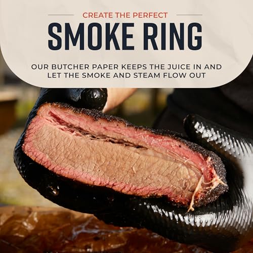 Pink Butcher Paper Roll 18"x175' (2100 Inch) - Food-Grade Peach Butcher Paper for Smoker, BBQ, Grilling, Smoking Meat - USA Made - Unbleached, Uncoated and Unwaxed