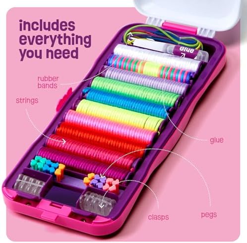 Pretty Me Friendship Bracelet Making Kit for Girls - Crafts for Girl - String Bracelets Maker - Gifts for 8-12 Year Old Kid - Birthday Gift Ideas & Kits Toys Ages 8, 9, 10, 11, 12 - Kids Age 8-12 Olds
