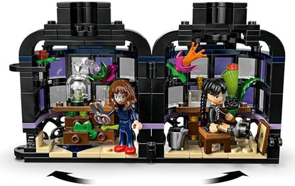 LEGO Wednesday Black Dahlia Flower Building Toy - Pretend Play Set for Girls & Boys, Ages 9+ - with Wednesday Addams & Professor Minidolls - Building Blocks for Kids - Gift Idea for Birthdays - 76784