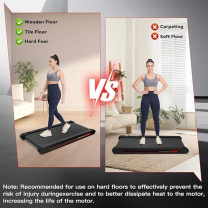 Sperax Walking Treadmill Pad with APP, 3 in 1 Under Desk Treadmill, 400W Low Noise Walking Vibration Pad with Remote Control,Portable Treadmills for Home Office