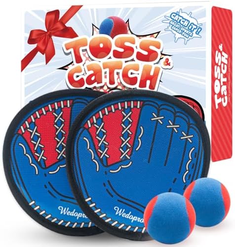 Toss and Catch Ball Game, Kids Toddler Baseball Glove & Catch Ball Toys, Kids Outdoor Games for Family, Toys for Beach Pool Yard Outside, Birthday Gift for Ages 3 4 5 6 7 8-12 Year Old Boys Girls